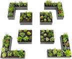 A ANLEOLIFE Set of 8, 18 Inch Tall Quartz Grey Raised Garden Beds Kit, L-Shaped by AAnleolife
