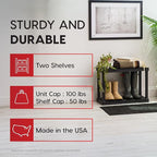 IRIS USA 2-Shelf Light Duty Plastic Storage Shelves, 100lb Capacity, Medium - Image 4