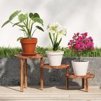 3 Tiers Plant Stand Indoor, Wood Plant Stands - Image 7