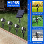 T-SUNUS Solar Christmas Spotlight Outdoor Warm White 3000K, 4-in-1 Spot Lights - Image 5