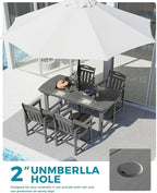 Ciokea HDPE Outdoor Dining Set, 5-Piece Patio Table and Chairs Set - Image 4