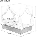 Patio Chaise Lounge, PE Rattan Outdoor Patio Wicker Sunbed Daybed - Image 7
