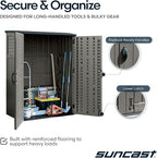 Suncast Outdoor Storage Cabinet Waterproof Resin Vertical Outdoor Storage Shed - Image 6