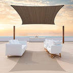 ColourTree TAPR1616 Custom Size 10' x 22' Brown Sun Shade Sail Canopy UV Block by ColourTree
