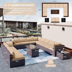 Kullavik 15 Pieces Outdoor Patio Furniture Set - Image 5