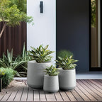Kante 15.3"+11.6"+8.2" Dia Round Concrete Planter, Large Outdoor Indoor Planter - Image 3