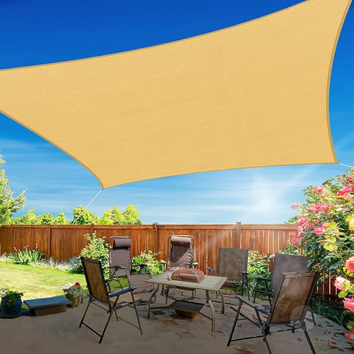 10'x13' Sun Shade Sail, UV Protection Outdoor Shade, Curved Tear Resistant by RoomHacks