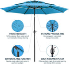 Yaheetech 3-Tier Patio Parasol 10ft Vented Outdoor Canopy Sun Shade Large - Image 4
