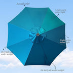 Blissun 9 ft Solar Umbrella 32 LED Lighted Patio Umbrella Table Market Umbrella - Image 2
