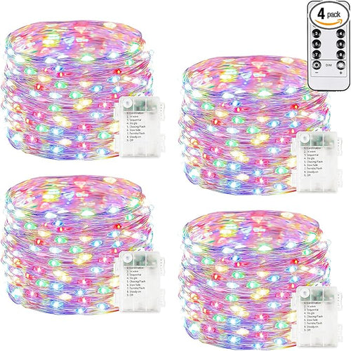 4Pack 80Ft 240LED Fairy Lights Battery Operated by BHCLIGHT