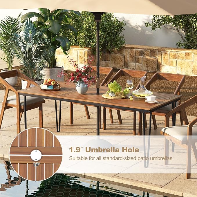 Tangkula 79 Inch Outdoor Dining Table - Image 3