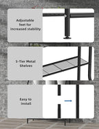 Plant Stand Indoor Outdoor, 5-Tier Metal Tall Plant Stands - Image 3