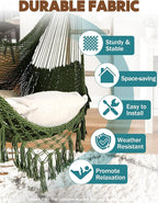 Chihee Hammock Chair Super Large Hanging Chairs Soft-Spun Cotton Rope Woven - Image 2