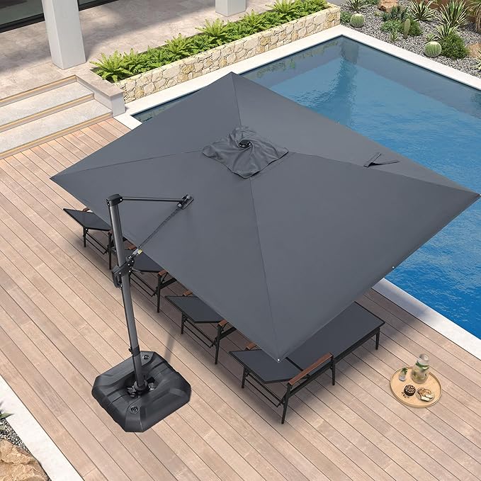 PURPLE LEAF 9'×11.5' Cantilever Patio Umbrella - Image 2