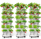 7 Tiered Strawberry Vertical Planter Tower Garden 3 Pack, Stackable Planter by Tectsia