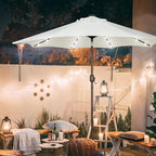 Blissun 9 ft Solar Umbrella, 32 LED Lighted Patio Umbrella, Table Market - Image 7
