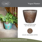 Classic Home and Garden Vogue Planter Pots w/Pottery Quality Finish - Image 2