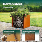 Corten Steel Planter Box Outdoor Planter Metal Square 20 Inch Large Steel - Image 5