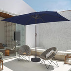 JEAREY 6.5x10 ft Rectangular Patio Umbrellas Rectangle Outdoor Umbrella - Image 8
