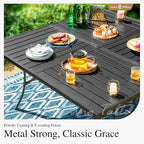 Sophia and William Swivel Outdoor Patio Dining Set - Image 7