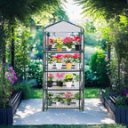 Mini Greenhouse for Indoor Outdoor, Plant Green House 4-Tier Rack Stand - Image 7