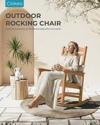 Ciokea Oversized Outdoor Rocking Chairs Set of 3, 380lbs Heavy-Duty Large Patio - Image 8