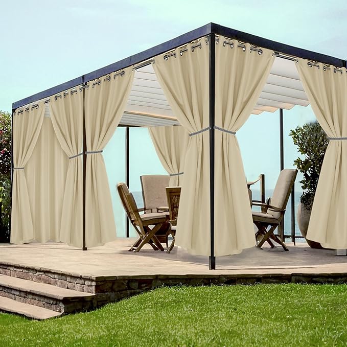 HolidayIdeas Grommet Outdoor Curtains by HolidayIdeas
