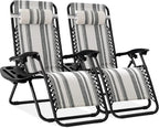 Best Choice Products Set of 2 Adjustable Steel Mesh Zero Gravity Lounge Chair by BestChoiceProducts