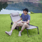 KingCamp Lounge Chair Outdoor, Folding Tanning Chairs Comfy Adjustable - Image 2