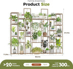 Bamworld Plant Shelf Indoor 30 Pots Large Plant Shelf Wide Tall Outdoor Plant - Image 5