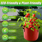 5 Gallon Grow Bags, 7 Pack Colorful Fabric Plant Pots - Image 3