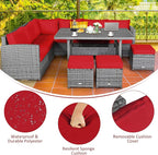 Tangkula 7 Pieces Patio Furniture Set, Outdoor Sectional Rattan Sofa Set - Image 7
