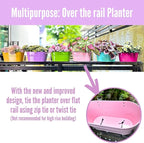 LaLaGreen Rail Planter Outdoor Plants Colorful Metal Iron Strawberry Hanging - Image 8
