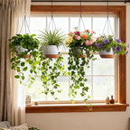 4 Pack 8 Inch Self Watering Hanging Planters - Image 2