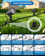 ZZXX All-in-One LED Landscape Lighting Kit, 2700K Waterproof Outside Spotlights - Image 5