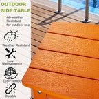 Y&M Outdoor Side Table, HIPS Adirondack Small Single Table, Waterproof Square - Image 8