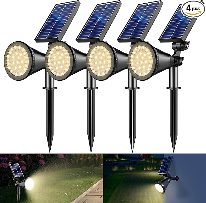 Solar Spotlight Outdoor Waterproof, 36 LED Outdoor Solar Lights by Unknown