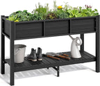 YITAHOME 48x18x30in Raised Garden Bed HDPE, Weather-Resistant Poly Lumber by YITAHOME
