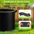 6-Pack 5 Gallon Grow Bags - 300G Heavy Duty Aeration Fabric Pots - Image 5