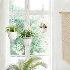 3 Pack Macrame Plant Hanger Indoor 3 Different Sizes Hanging Planter Basket - Image 2