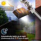 Solar Flag Pole Light, Bright White 6000k Flagpole Light Upgrade Solar Powered - Image 5