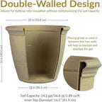 Sunnydaze 20-Inch Anjelica Large Plastic Pot - Image 6