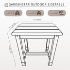 Adirondack Square Side Table, one-Tier Outdoor end Table, Patio Side Table - Image 3