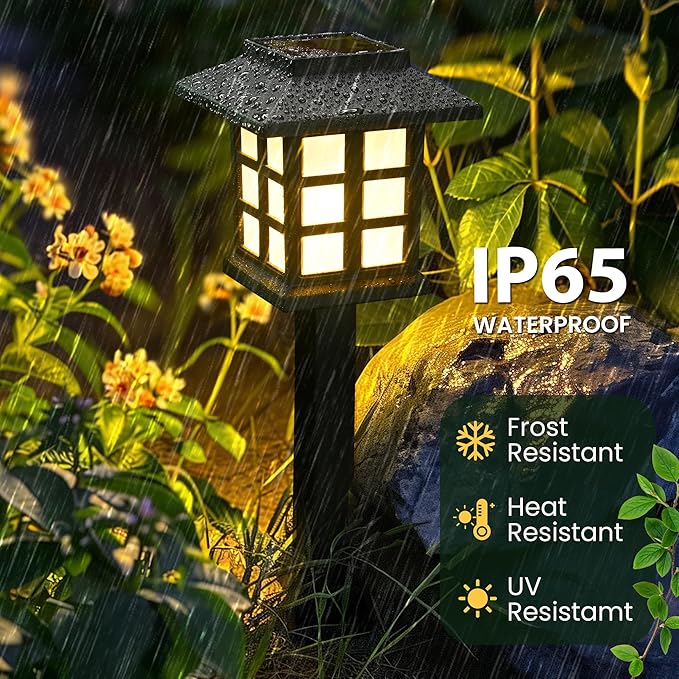 GIGALUMI Solar Outdoor Lights, 12 Pack LED Solar Lights Outdoor Waterproof - Image 2
