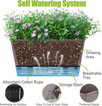 Window Box Planter 6 Pcs, 12.6 Inches Self Watering Rectangle Flower Plant Pots - Image 4