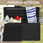 Devoko 100 Gallon Waterproof Large Resin Deck Box Indoor Outdoor Lockable - Image 9