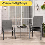 Betterhood Patio Chairs Set of 4, Stackable Outdoor Dining Chairs Set - Image 8