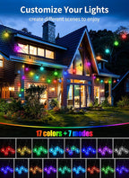 Brightown RGBW Outdoor String Lights, 58FT LED Patio Lights - Image 2