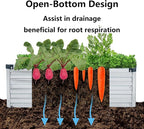 3 Pack 6x3x1FT Galvanized Raised Garden Bed Kit, Outdoor Metal Planter Box - Image 3