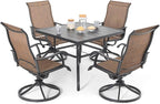 NUU GARDEN Outdoor Dining Set 5-Piece Patio Set - Image 8